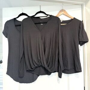 Women's Black Tops Set of 3 (smalls)